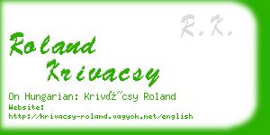 roland krivacsy business card